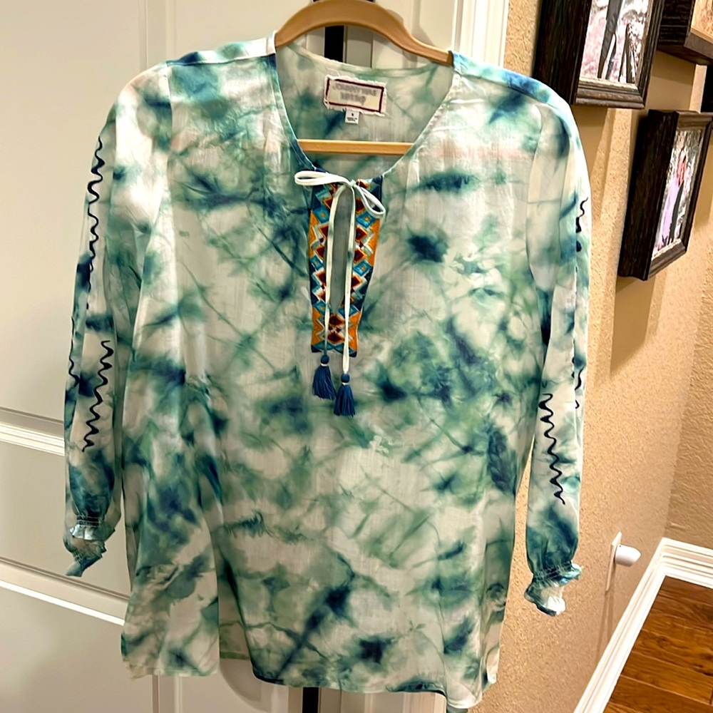 JOHNNY WAS WORKSHOP LONG SLEEVED BLOUSE.